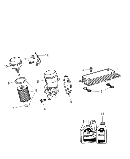 Engine Oil 5W30 Liter Standard Ms-11106 (Mb-229.51) Diagram for 68001334AA
