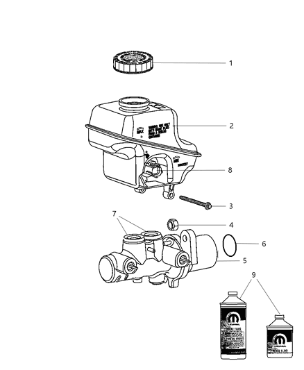 1995 Dodge B2500 Fluid Brake Standard Ms-4574 Diagram for 4318081AC