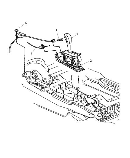 Gear Shift Assembly Diagram for 52104312AI