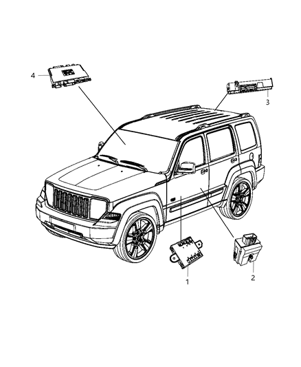 2016 Ram 2500 Telematics Module for Vehicles with Navigation Radios Diagram for 68104916AB