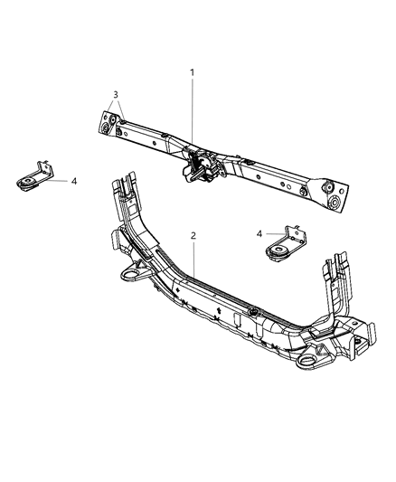 Crossmember Radiator Closure Panel Diagram for 5074615AD
