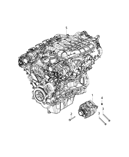 1991 Jeep Comanche Generator Engine Diagram for 56029731AA