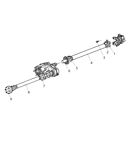 Shaft Drive Rear 1-Piece Diagram for 52853119AD