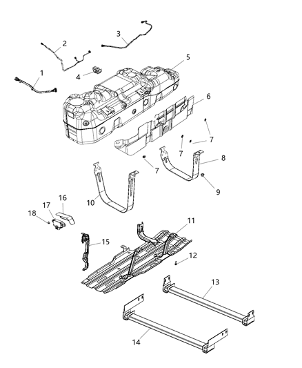 1985 Dodge Ramcharger Hose Fuel Filler Diagram for 52030168AB