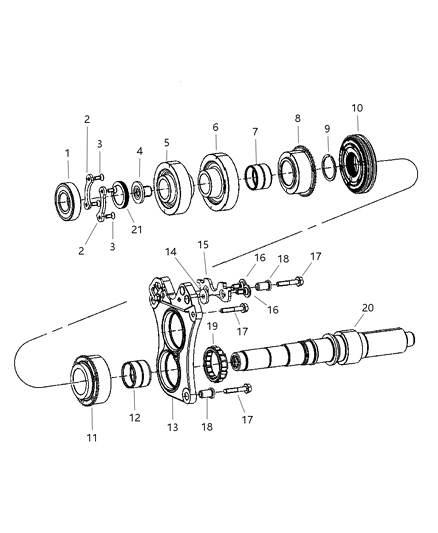 1998 Chrysler Concorde Bearing Diagram for 5143921AA
