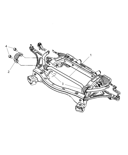 Isolator Front Suspension Cradle Diagram for 4782990AB