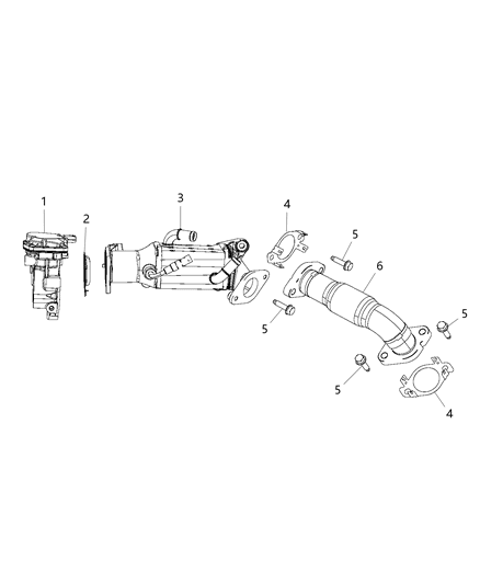 1988 Jeep J20 Valve Lamp EGR Air Flow Control Diagram for 68477403AA