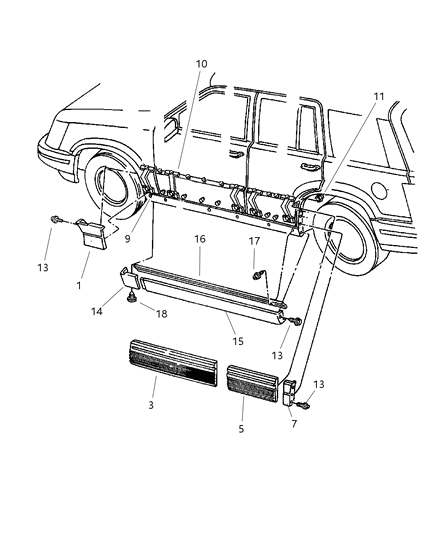 Molding Side Sill Diagram for 5FF12MFD