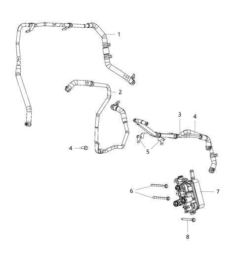 2008 Jeep Compass Heater Transmission Diagram for 68233384AB