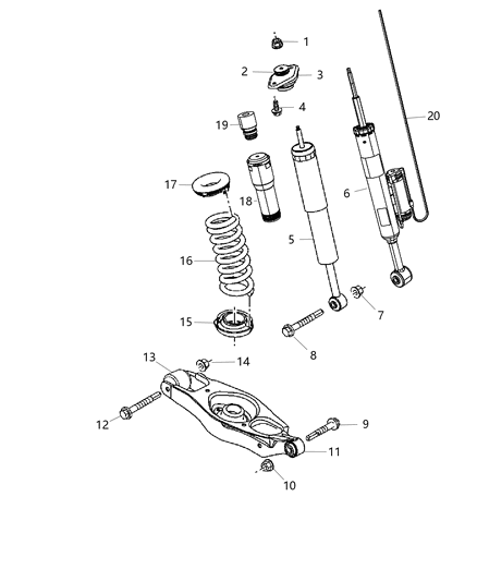 Spring Rear Coil Diagram for 5168891AA
