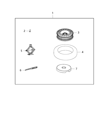 2003 Chrysler Sebring Jack Scissors Diagram for 68140767AC