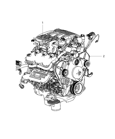 1987 Dodge Aries Engine Long Block Diagram for R8144473AA