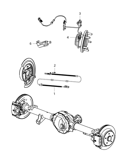 2006 Jeep Liberty Sensor Kit Anti-Lock Brakes Diagram for 68170065AD