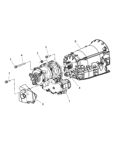 Transfer Case Diagram for 4591953AE