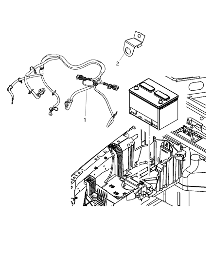 Wiring Battery Diagram for 68058694AA