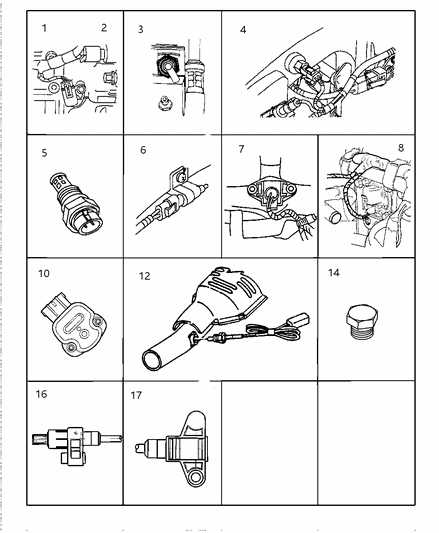 2023 Chrysler Pacifica Sensor Package Camshaft Diagram for 4882851AB