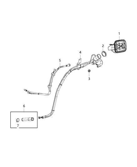 Tube Fuel Filler Diagram for 68154996AD