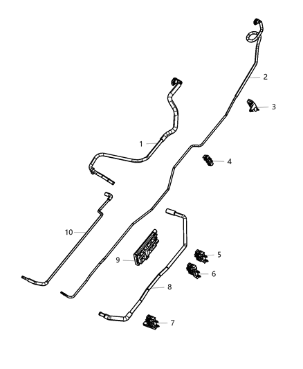 1992 Dodge Dakota Tube Assembly Fuel Vapor Diagram for 68193435AA
