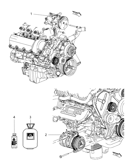 Compressor A/C Diagram for 55111401AC