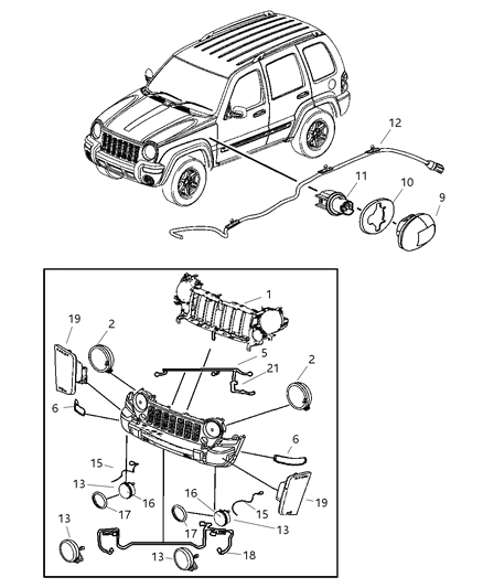 Lamp Side Marker Diagram for 55156884AB
