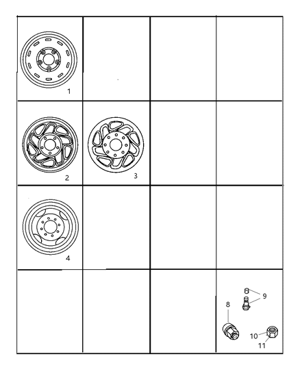 2004 Chrysler Crossfire Wheel Steel Diagram for 52057939AC
