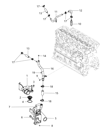 1996 Chrysler LHS Clamp Diagram for 68027849AA