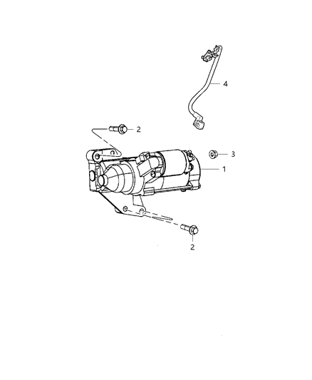 1993 Dodge D250 Starter Engine Diagram for 5033440AA
