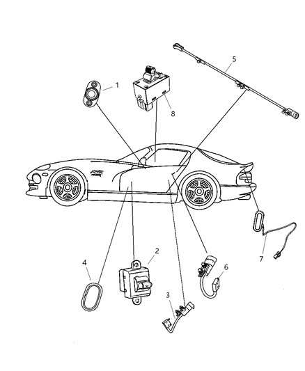 2009 Dodge Viper Switch Liftgate Diagram for 68035319AA