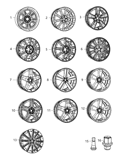 Wheel Aluminum Diagram for 1DP88SZ0AA