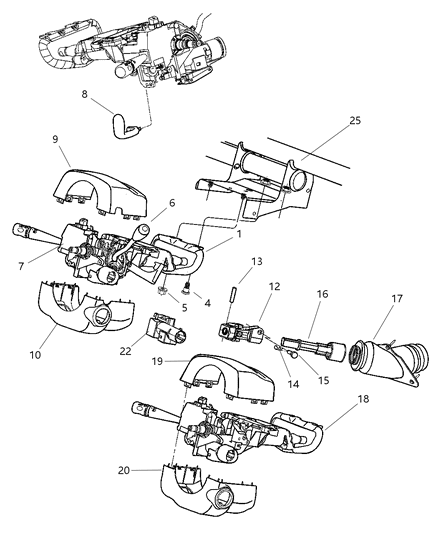 Shift Control Cable Diagram for 5114093AA