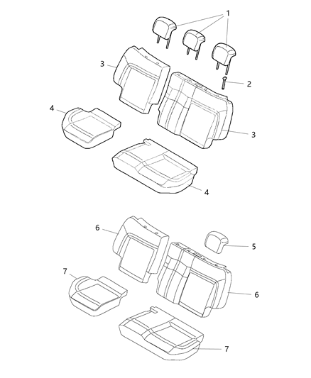 1993 Dodge Shadow Anchor Tether Diagram for 68288703AA