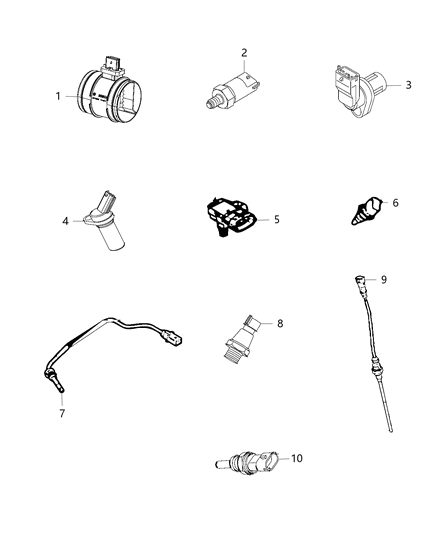 Oil Pressure Sending Unit Diagram for 68315274AA