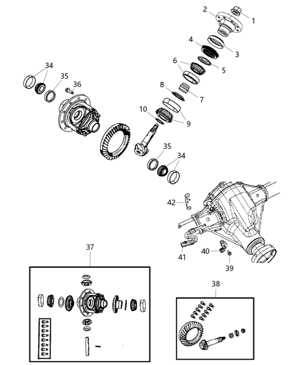 Sensor Axle Locker Diagram for 68003569AA