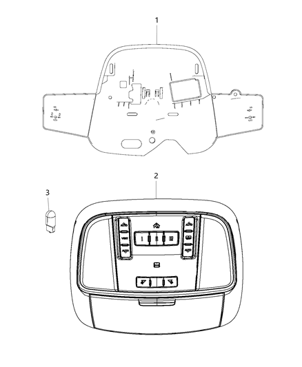 Console Overhead Diagram for 1UC611X9AE