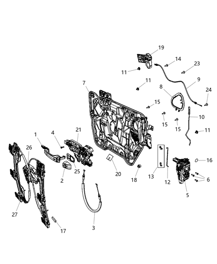 Handle Front Door Exterior Diagram for 1RH64AXRAD