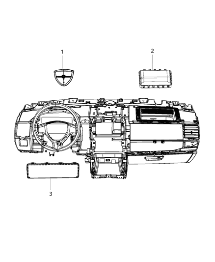 1996 Chrysler Cirrus Air Bag Driver, Driver Side Diagram for 1QK29DX9AH