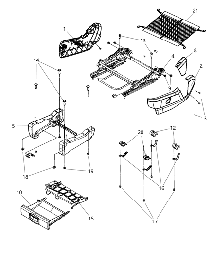 2016 Dodge Charger Shield Driver Inboard, Driver Side Diagram for 1JB161DVAA
