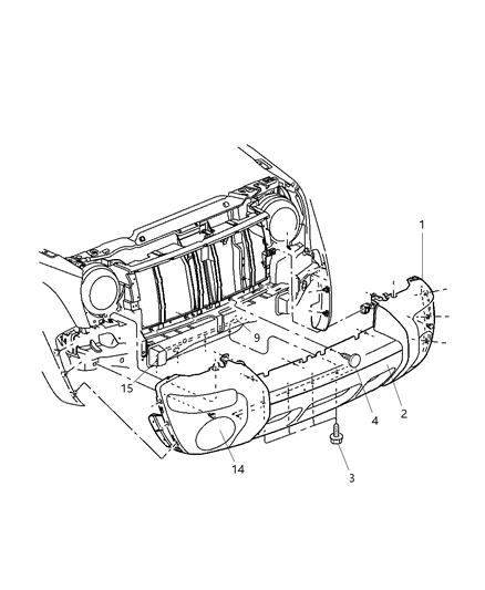 Crossmember Front Support Diagram for 55360190AE