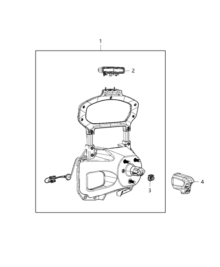 Bracket Assembly Spare Tire Diagram for 68281895AE