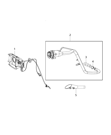 1988 Dodge B350 Tube Fuel Filler Diagram for 52029694AF