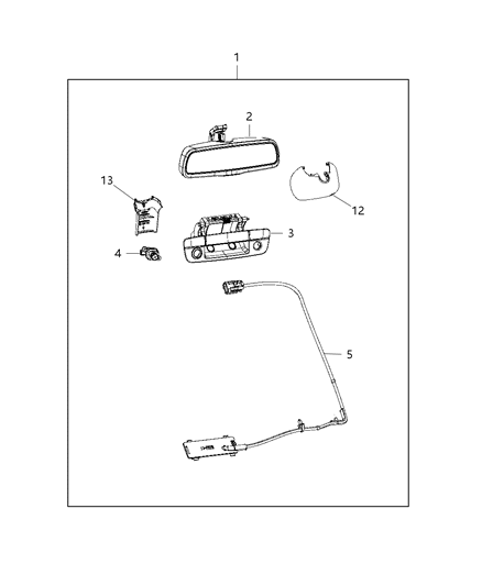 Camera Kit Back Up Diagram for 82213752AE