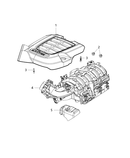 2007 Jeep Patriot Cover Engine Diagram for 4627495AB