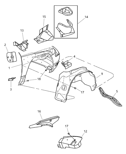 Tower Package Front Suspension Diagram for 5093802AC