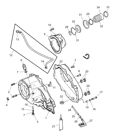 2023 Ram 1500 Classic Boot Output Shaft None Diagram for 5072329AB