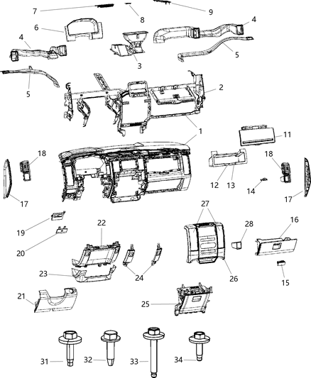 Handle Parking Brake Diagram for 1NL972D3AA