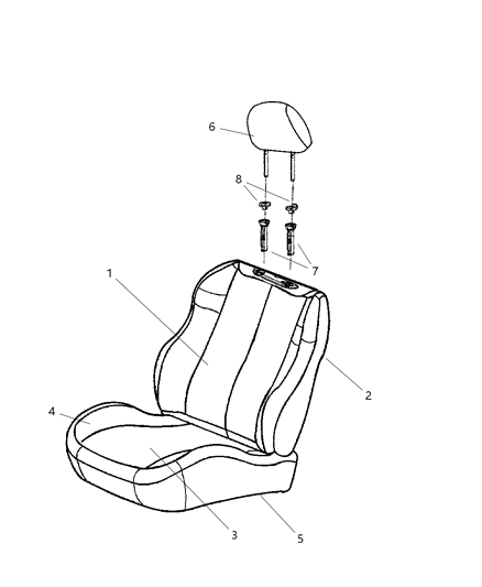 2024 Jeep Grand Cherokee Frame Front Seat Diagram for 4856470AB