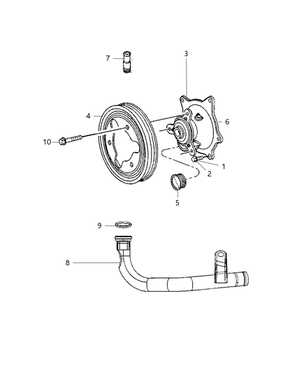 2010 Dodge Charger Nipple Pump Diagram for 4621652AC