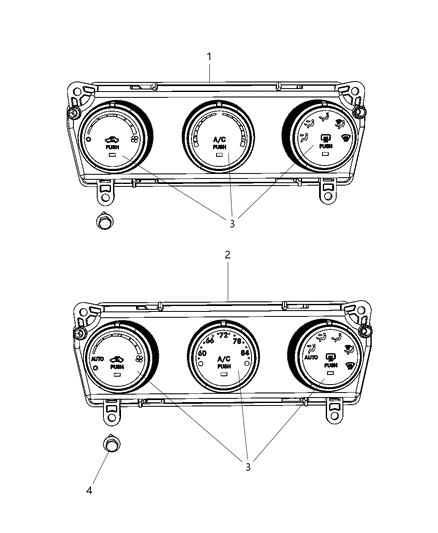 2011 Jeep Compass Control A/C And Heater Diagram for 55111133AD