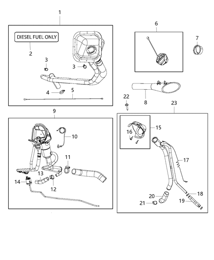 Tube Fuel Filler Diagram for 68217841AF