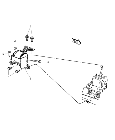 Support Engine Mount Diagram for 5105671AD